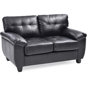 glory furniture gallant faux leather loveseat