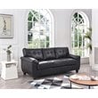 Glory Furniture Gallant Faux Leather Sofa in Black
