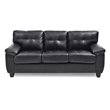 Glory Furniture Gallant Faux Leather Sofa in Black