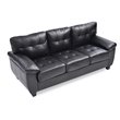 Glory Furniture Gallant Faux Leather Sofa in Black