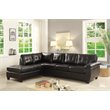 Glory Furniture Gallant Faux Leather Sectional in Black