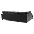 Glory Furniture Gallant Faux Leather Sectional in Black