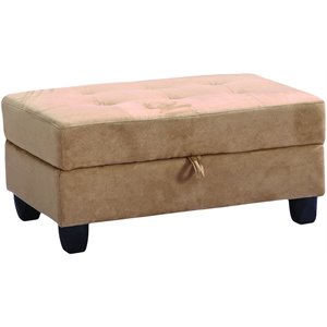 Glory Furniture Gallant Microsuede Ottoman Mocha Brown
