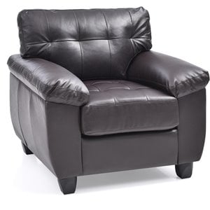 Glory Furniture Gallant Faux Leather Chair in Cappuccino