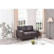 Glory Furniture Gallant Faux Leather Loveseat in Cappuccino