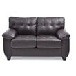 Glory Furniture Gallant Faux Leather Loveseat in Cappuccino