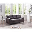 Glory Furniture Gallant Faux Leather Sofa in Cappuccino