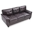 Glory Furniture Gallant Faux Leather Sofa in Cappuccino