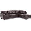 Glory Furniture Gallant Faux Leather Sectional in Cappuccino