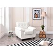 Glory Furniture Gallant Faux Leather Chair in White
