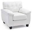Glory Furniture Gallant Faux Leather Chair in White