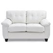 Glory Furniture Gallant Faux Leather Loveseat in White