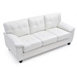 Glory Furniture Gallant Faux Leather Sofa in White