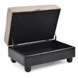 Glory Furniture Gallant Microsuede Ottoman in Mocha