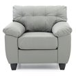 Glory Furniture Gallant Faux Leather Chair in Gray