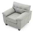 Glory Furniture Gallant Faux Leather Chair in Gray