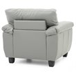 Glory Furniture Gallant Faux Leather Chair in Gray