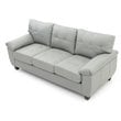Glory Furniture Gallant Faux Leather Sofa in Gray