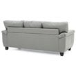 Glory Furniture Gallant Faux Leather Sofa in Gray