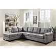 Glory Furniture Gallant Faux Leather Sectional in Gray