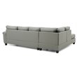 Glory Furniture Gallant Faux Leather Sectional in Gray