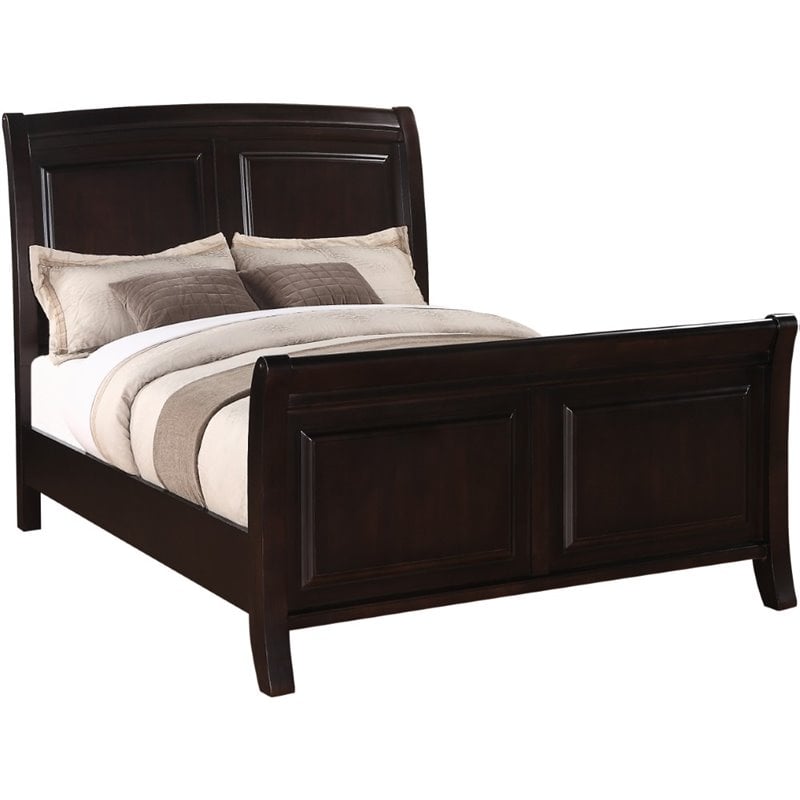 Glory Furniture Ashford Full Panel Bed in Cappuccino