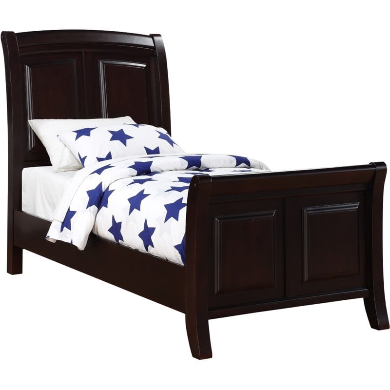 Glory Furniture Ashford Twin Panel Bed in Cappuccino