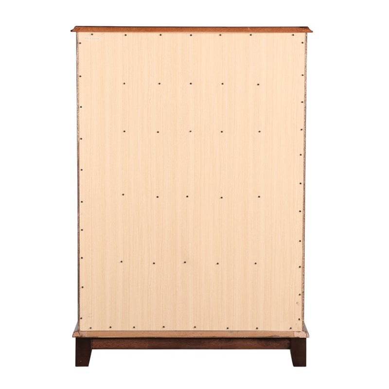 Glory Furniture Ashford 5 Drawer Chest in Cappuccino