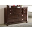 Glory Furniture Ashford 10 Drawer Dresser in Cappuccino