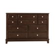 Glory Furniture Ashford 10 Drawer Dresser in Cappuccino