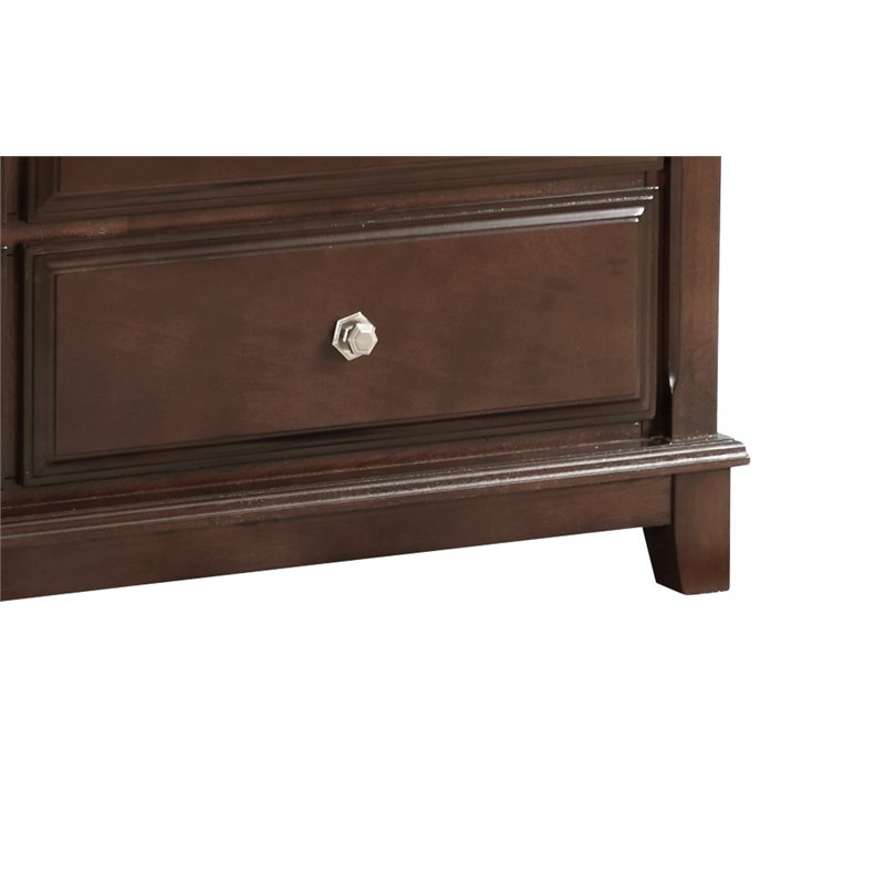 Glory Furniture Ashford 10 Drawer Dresser in Cappuccino