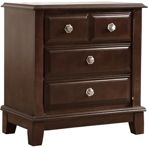 glory furniture ashford 3 drawer nightstand