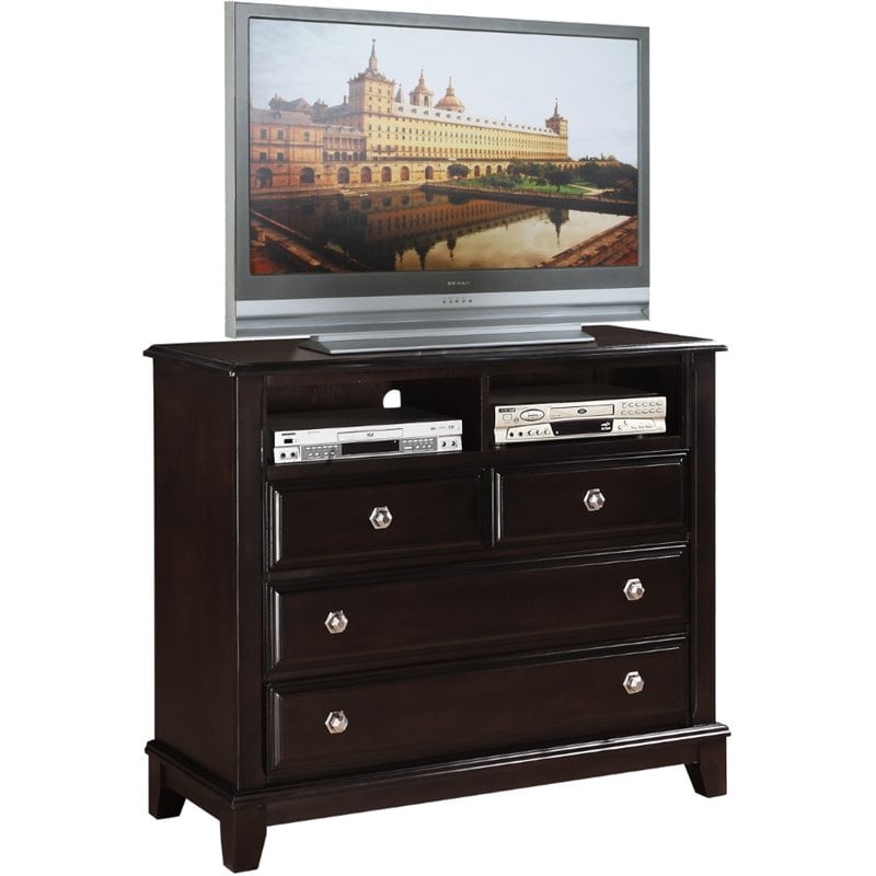 Glory Furniture Ashford 4 Drawer TV Stand in Cappuccino