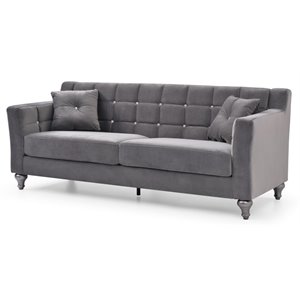 Glory Furniture Dublin G0670A-S Sofa Dark Gray Velvet