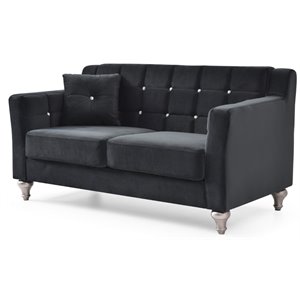glory furniture dublin g0671a-l loveseat  black velvet