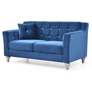 Glory Furniture Dublin G0672A-L Loveseat  NAVY BLUE Velvet