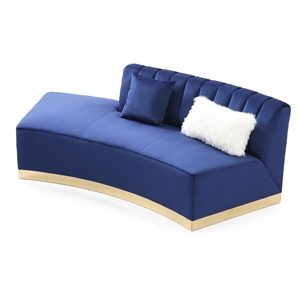 glory furniture brentwood  g0432-sch velvet  chaise blue