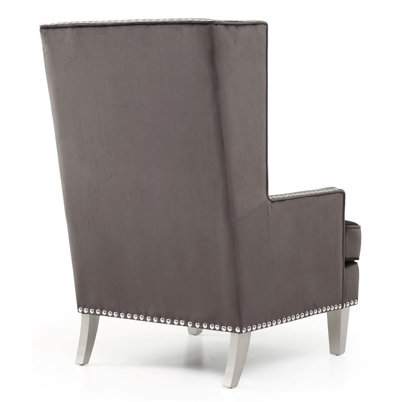 Glory Furniture Wilshire G0951A-AC Chair   DARK GRAYVelvet