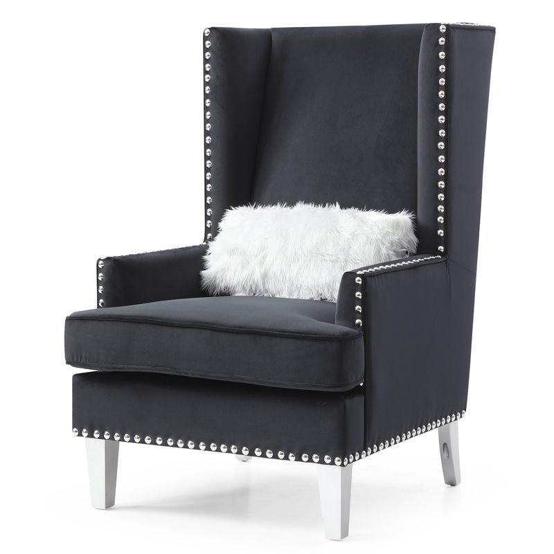 Glory Furniture Wilshire G0952A-AC Chair   BLACKVelvet