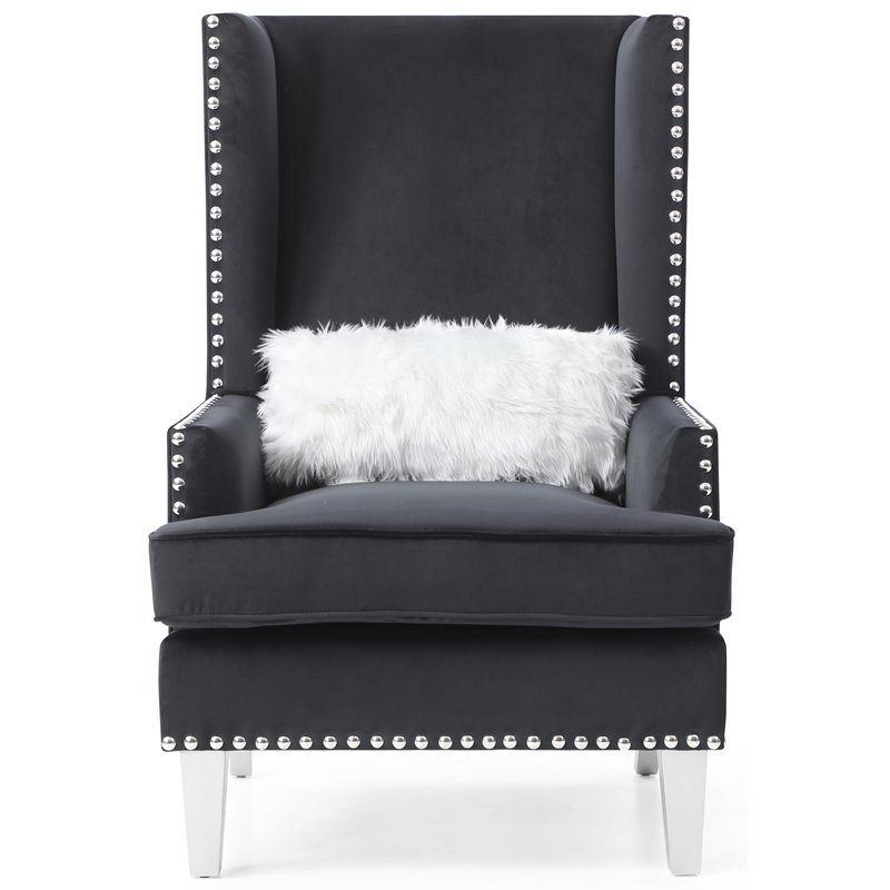 Glory Furniture Wilshire G0952A-AC Chair   BLACKVelvet
