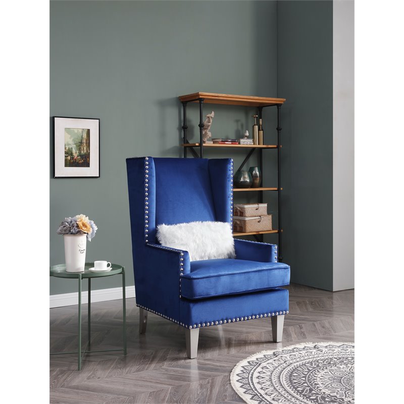 Glory Furniture Wilshire G0953A-AC Chair   BLUEVelvet