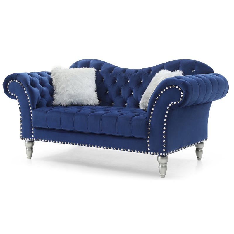 Glory Furniture Wilshire G0953A-L Loveseat   BLUEVelvet