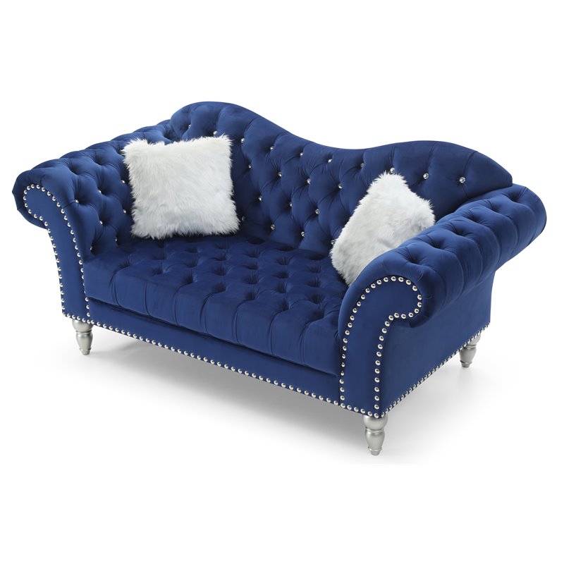 Glory Furniture Wilshire G0953A-L Loveseat   BLUEVelvet