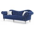 Glory Furniture Wilshire Traditional Sofa in Blue Velvet