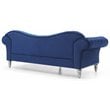 Glory Furniture Wilshire Traditional Sofa in Blue Velvet