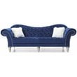Glory Furniture Wilshire Traditional Sofa in Blue Velvet