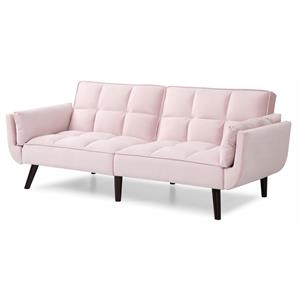 glory furniture laurel g0923-s sofa bed  pink velvet