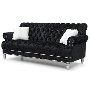 glory furniture paris sofa black velvet