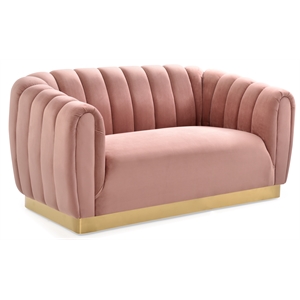 Glory Furniture Baldwin G0942A-L Loveseat  Salmon Pink Velvet