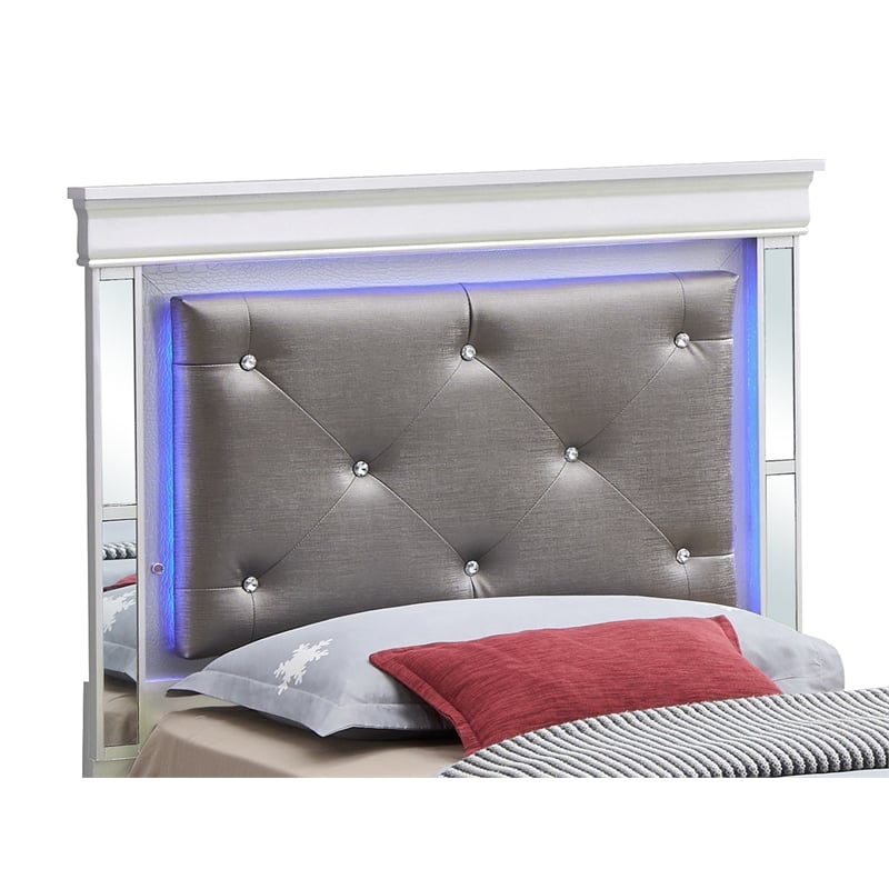Glory Furniture Verona Wood Twin Size Bed Silver Champagne